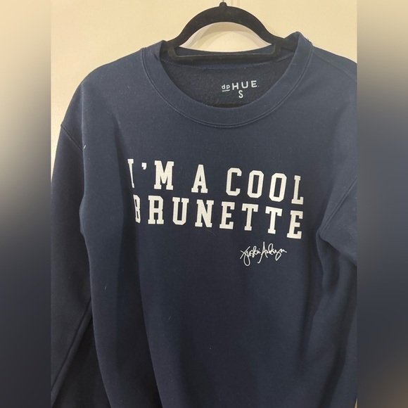 I’m a Cool Brunettee Blue Sweatshirt Adult Small by Dp Hue - Picture 2 of 6